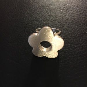 Flower ring silver 950 size 7 or 8